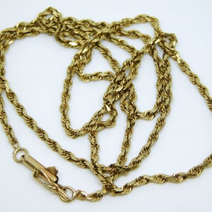 10K Yellow Gold 21&quot; Rope Chain Necklace X7160