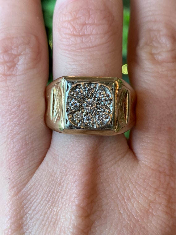 Lot - 18-Karat Yellow-Gold and Diamond 'Rolex' Ring, approx