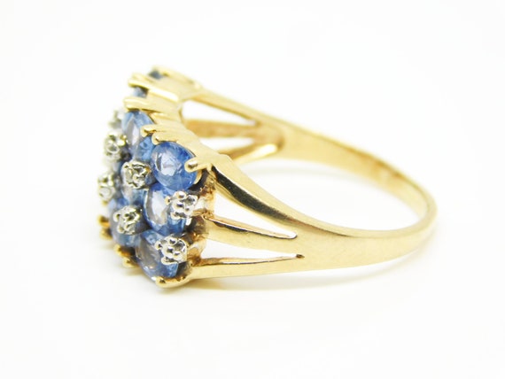 14K Yellow Gold Ring With Oval Tanzanite And Diam… - image 2