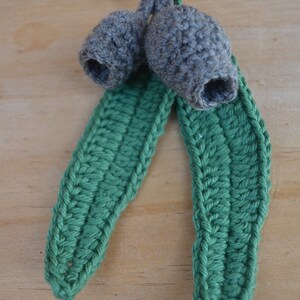 Gumnut and Leaves Crochet Pattern, Crochet Leaf Pattern, Gumnut Crochet ...