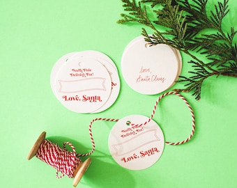 Santa Claus Letterpress Gift-Tags (Set of 6)