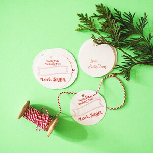 Santa Claus Letterpress Gift-Tags Set of 6 image 1