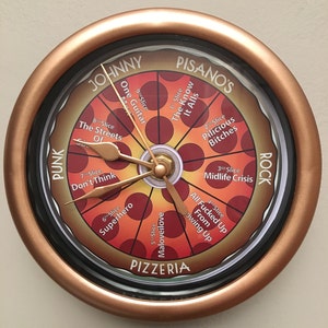 Limited Edition Handgemaakte Pizza CD Wandklokken