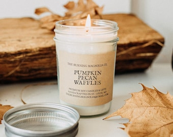 Pumpkin Pecan Waffles (Type)/ Hand-poured, Premium Soy Candle