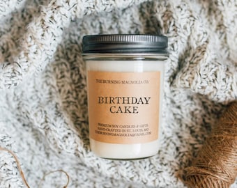 Birthday Cake / Hand-poured, Premium Soy Candle