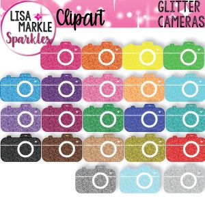 Camera Clipart, Camera Icon Clipart, Glitter Camera Clipart
