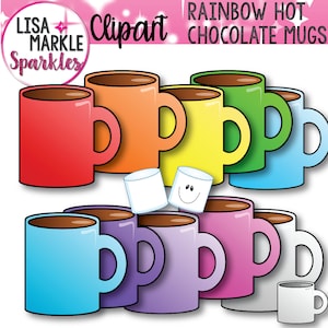 Mug Clipart, Hot Chocolate Clipart, Coffee Clipart, Winter Clipart