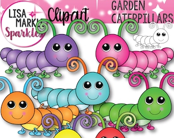 Caterpillar Clipart, Cute Spring Clipart