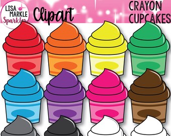 Cupcake Clipart, Crayon Cupcake Clipart, School Clipart