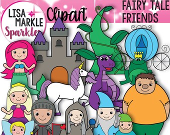 Fairy Tale Clipart, Princess Clipart, Story Clipart, Medieval Clipart, Castle Clipart, Fairy Clipart, Unicorn Clipart, Mermaid Clipart