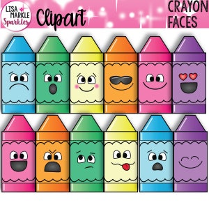 Emotions Clipart, Feelings Clipart, Crayon Clipart, School Clipart