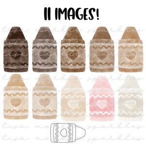 Watercolor Crayon Clipart Skin Tone Color Diverse Multicultural Teacher ...