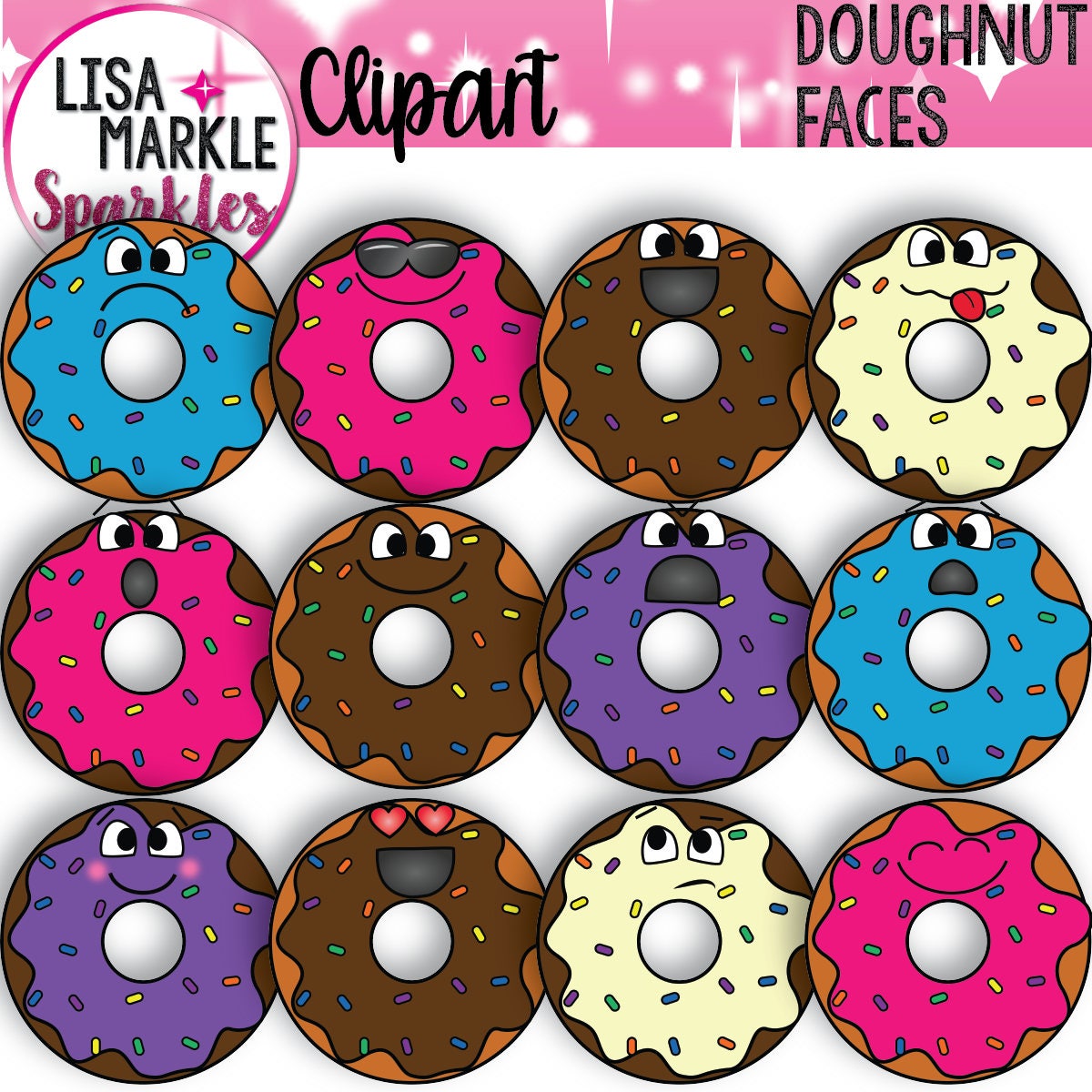 Donut Clipart, Emoji Clipart, Emotionen Clipart, Dessert Clipart, Kuchen  Clipart, Gesichter Clipart, Donut Gesichter Clipart, Donut Clipart - Etsy  Schweiz, image size:1200x1200