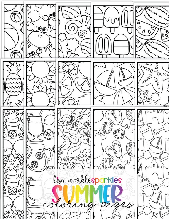 summer coloring pages printable for kids summer activities etsy ireland