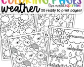 Weather Coloring Pages Sheets Printable PDF - Etsy