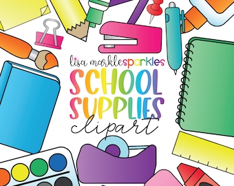 Back to School Clipart Pencil Illustrations Crayon Graphics Book Clipart Notebook Clipart School Supplies Clipart Teacher