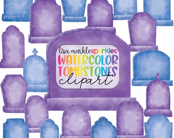 Acuarela Halloween Cementerio Grave Yard Tombstone Clipart Imagen PNG Fantasma gótico Spooky Clipart