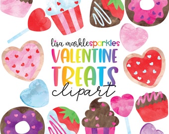 Valentines Day Clipart Watercolor, Valentine's Clipart, Valentine Clipart, Watercolor Clipart, Love Clipart, Romantic Clipart,
