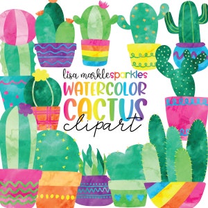 Aquarel cactus clipart tropische vetplanten kamerplant groen cactussen cactus png