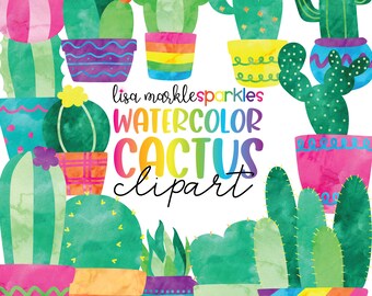 Watercolor Cactus Clipart Tropical Succulent Plants House Plant Greenery Cacti Cactus PNG Image