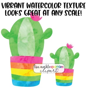 Watercolor Cactus Clipart Tropical Succulent Plants House Plant Greenery Cacti Cactus PNG Image image 3