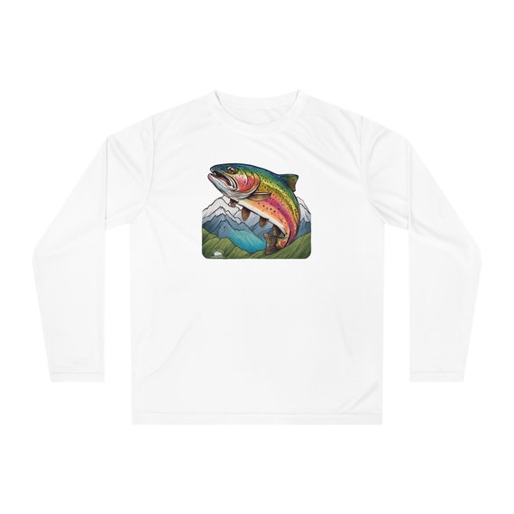 Fishing Performance Long Sleeve Shirt, Fly Fishing Long Sleeve Shirt, Fishing  Long Sleeve Shirt, Rainbow Trout Shirt 
