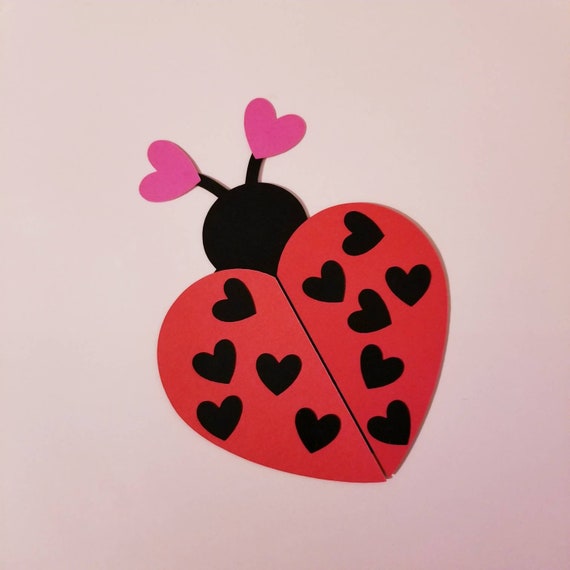 Valentine heart shaped ladybug craft kit bulletin boards  etsy