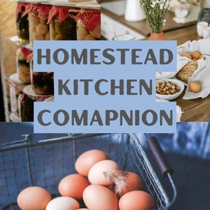 Guía de cocina casera / Manual de cocina imprimible / Inventario de despensa, cortes de carne, planificación de comidas y referencia de cocina