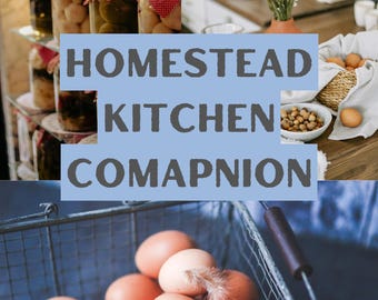 Homestead Kitchen Companion | Printable Kitchen Handbook | Freezer Pantry Inventory, Meat Cuts, Meal Planning & Kitchen Reference