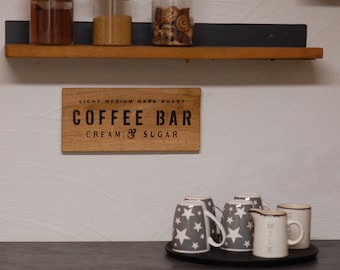 Kleines Holzschild Coffee Bar Küche Kaffee