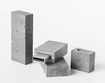Concrete USB flash drive. Gift for men. Brutal gift. Unique flash drive. Personalized flash drive. Concrete USB