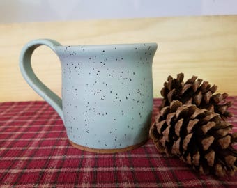 Icy turquoise coffee mug, pottery coffee mug, pottery coffee cup, coffee cup, ceramic mug, ceramic coffee cup, pottery mug