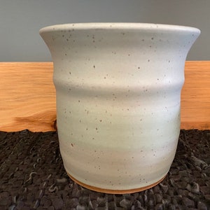 Extra Large Utensil Holder, Aqua Mist — Back Bay Pottery