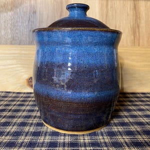 Floating blue pottery jar