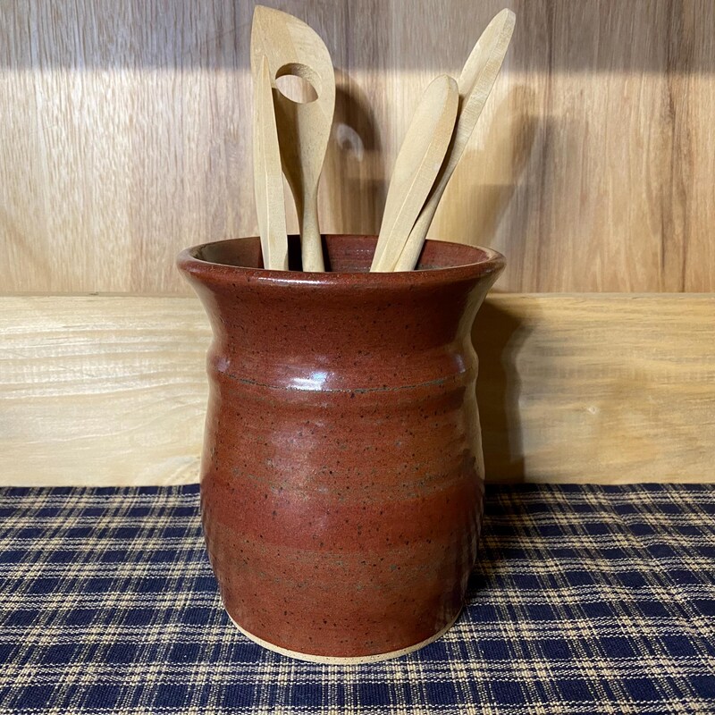 Red Utensil Holder - Etsy