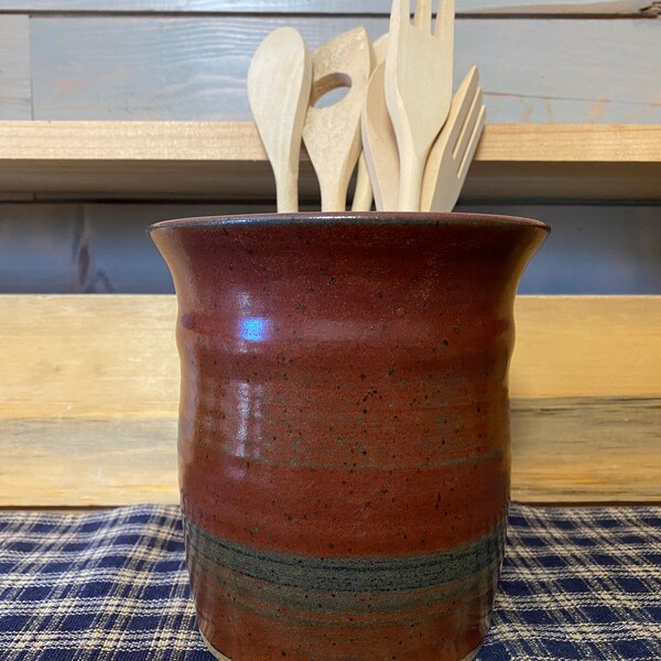Red Utensil Holder - Etsy