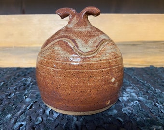 Light rust pottery puzzle box