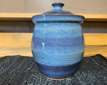 Floating blue pottery jar