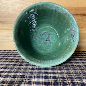 Spring green pottery bowl