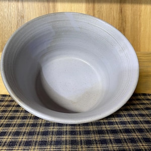 Icy lavender pottery bowl