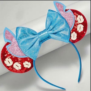 Disney Lilo & Stitch Headband Ears. Super light weight and glitter detailing