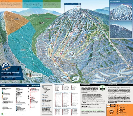 Sugarloaf Ski Trail Map Poster