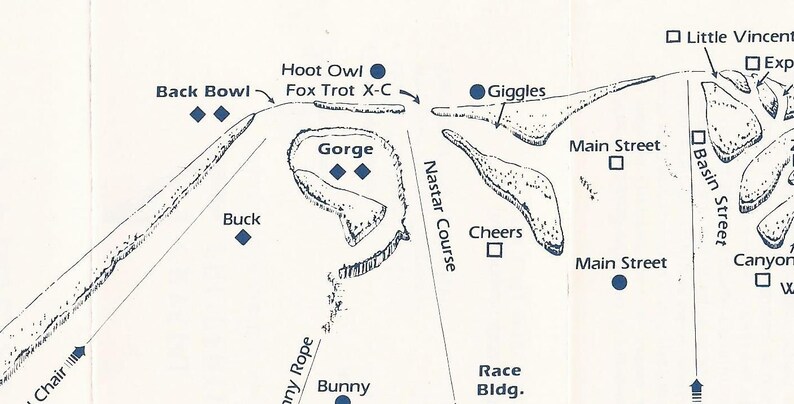 1982 CRYSTAL MOUNTAIN Michigan Ski Trail Map | Etsy