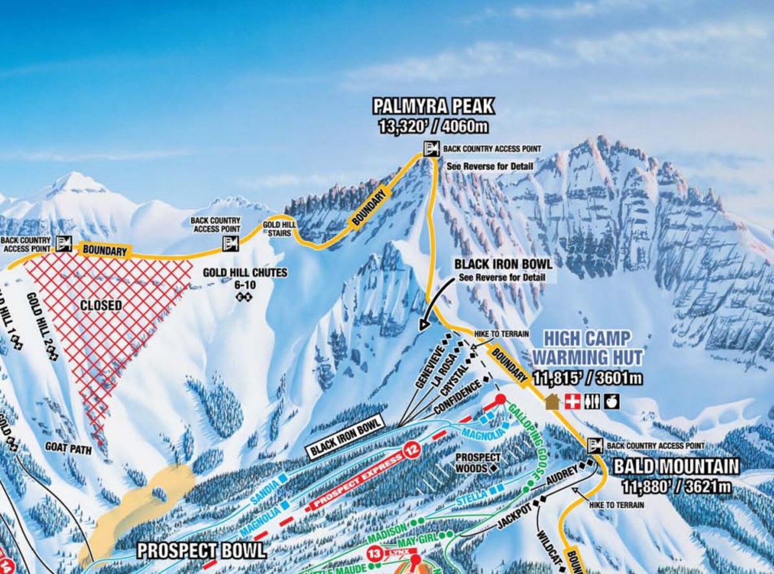 2018 TELLURIDE Ski Trail Map Etsy