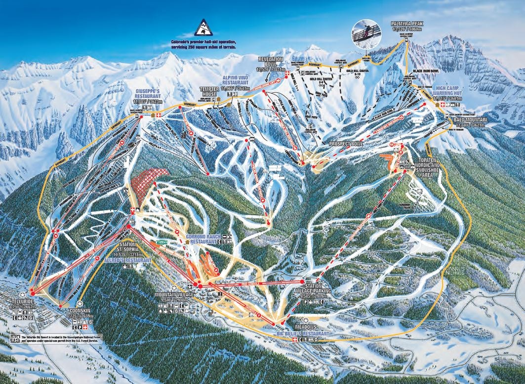 2010 TELLURIDE Ski Map Etsy