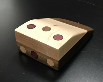Maple & Walnut Solid Wood Doorstop