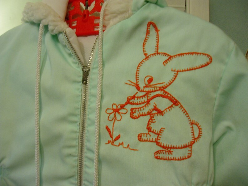 size 18-24 month Vintage Nursery Decor Mint Green Baby Snowsuit