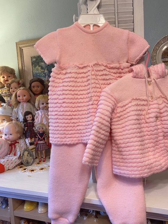3 Piece Pink Girl's Very Warm outfit w/ Coat, siz… - image 3