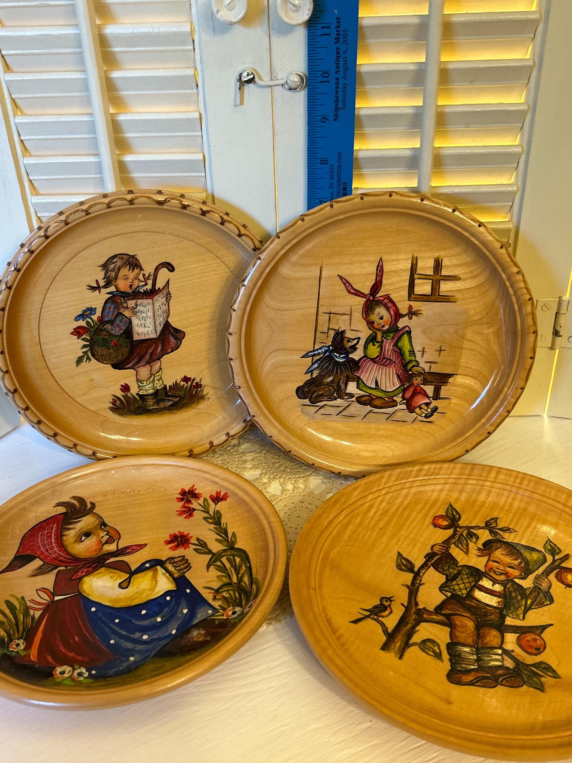 Hand Painted Wood German Plates - Etsy