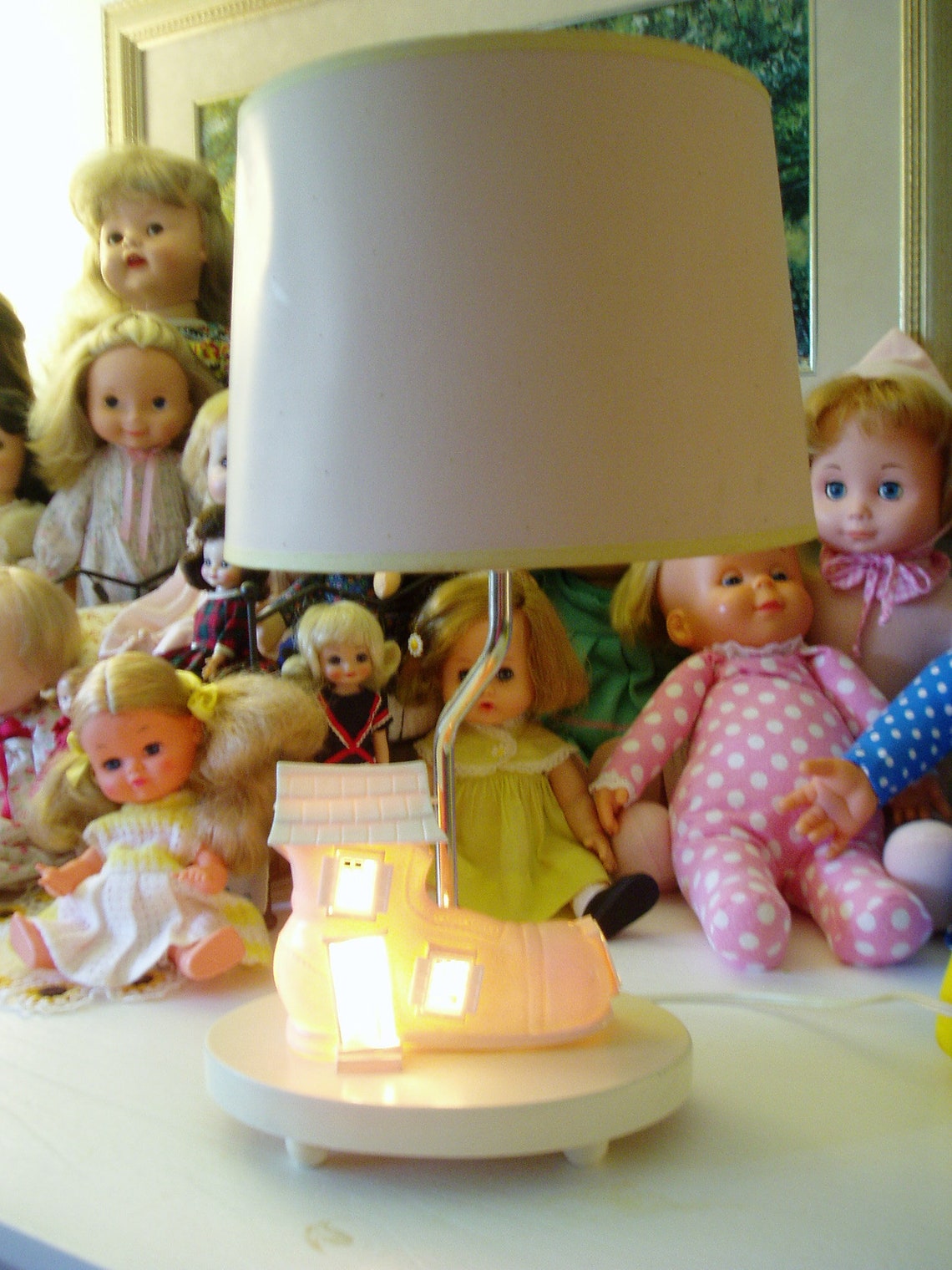 Soft Pink Baby Lamp & Night light for the Nursery Vintage Etsy